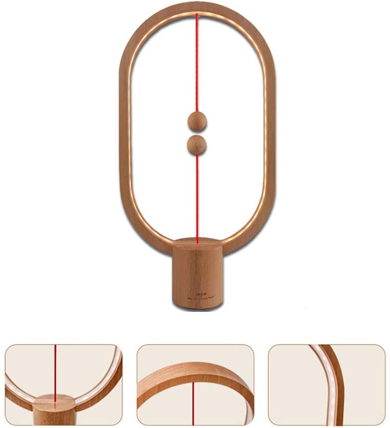 Cafe 63 Heng Balance Lamp, smart Magnetic Suspension Led Lights For Room,creative Desk Lamp For Bedroom,reading Lamp For Home Office,modern Lamps For Living Room,home Dorm Bedside Rustic Night Light,fun Birthday Present(Black)