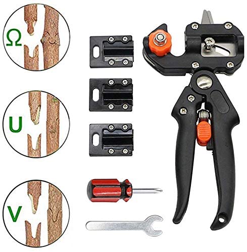 Professional Garden Grafting Pruning Pruner Cutting Tools, Fruit Tree Grafting Kit Shear Scissor for Plant/Branch/Twig/Vine/Fruit Tree - (U-Cut & V-Cut & Ω-Cut)