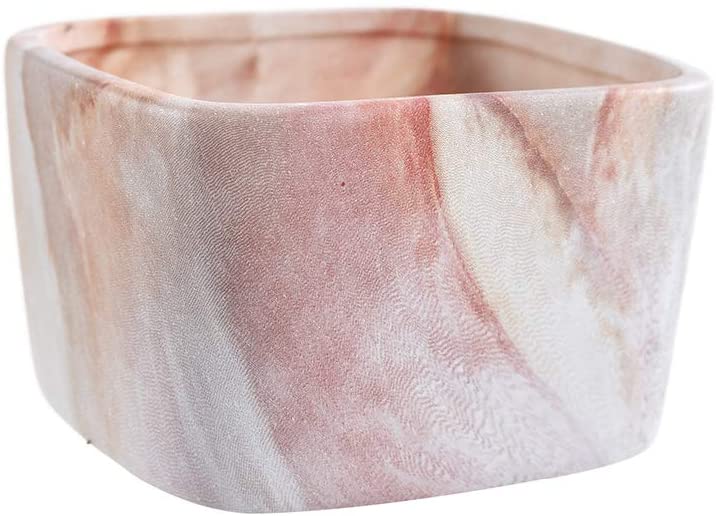 Square Marbling Ceramic Succulent Pots
