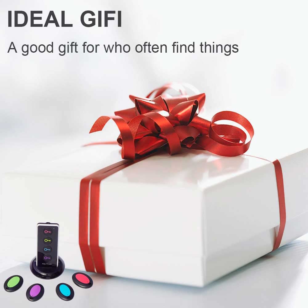 Key Finder, REDPINGUO Wireless RF Item Locator Item Tracker Support Remote Control,1 RF Transmitter and 4 Receivers - Wireless Key RF Locator, Pet Tracker Wallet Tracker