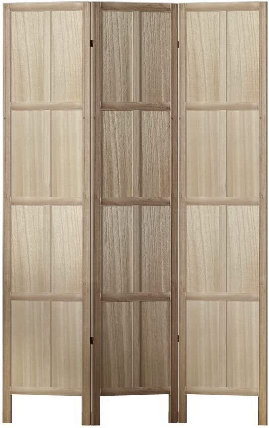 Room Divider Screen Privacy Wood Dividers Stand 3 Panel Brown