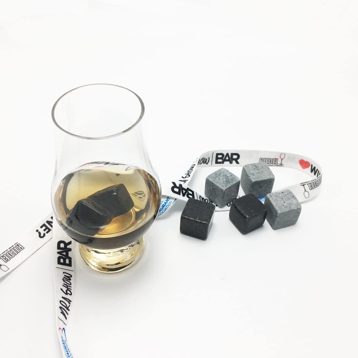 Whisky Stones Gift Set of 9 Natural Soapstone and Granite Chilling Rocks with Stylish Wooden Box and Free Velvet Pouch