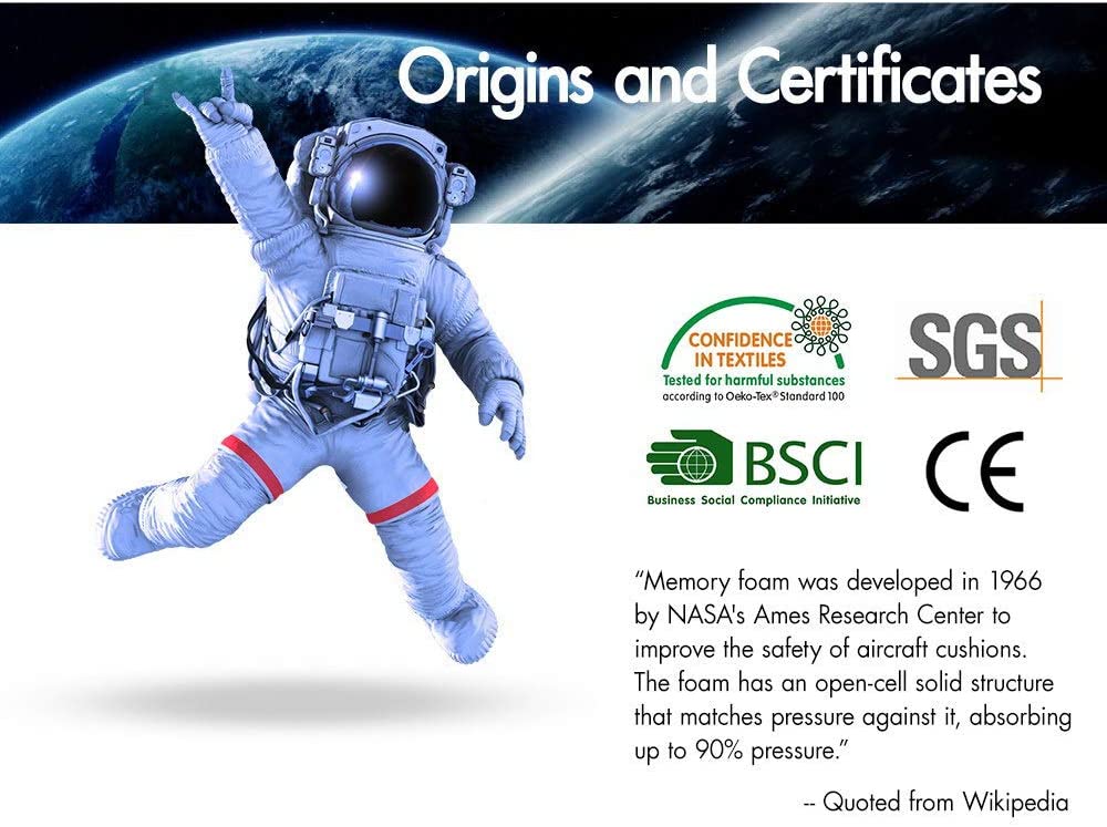 Memory Foam Mattress Topper with Bamboo Cover Cool Gel Infused 7 Zone 5cm Thickness Beddings Bed Topper Mat Pad with 8-Year Warranty