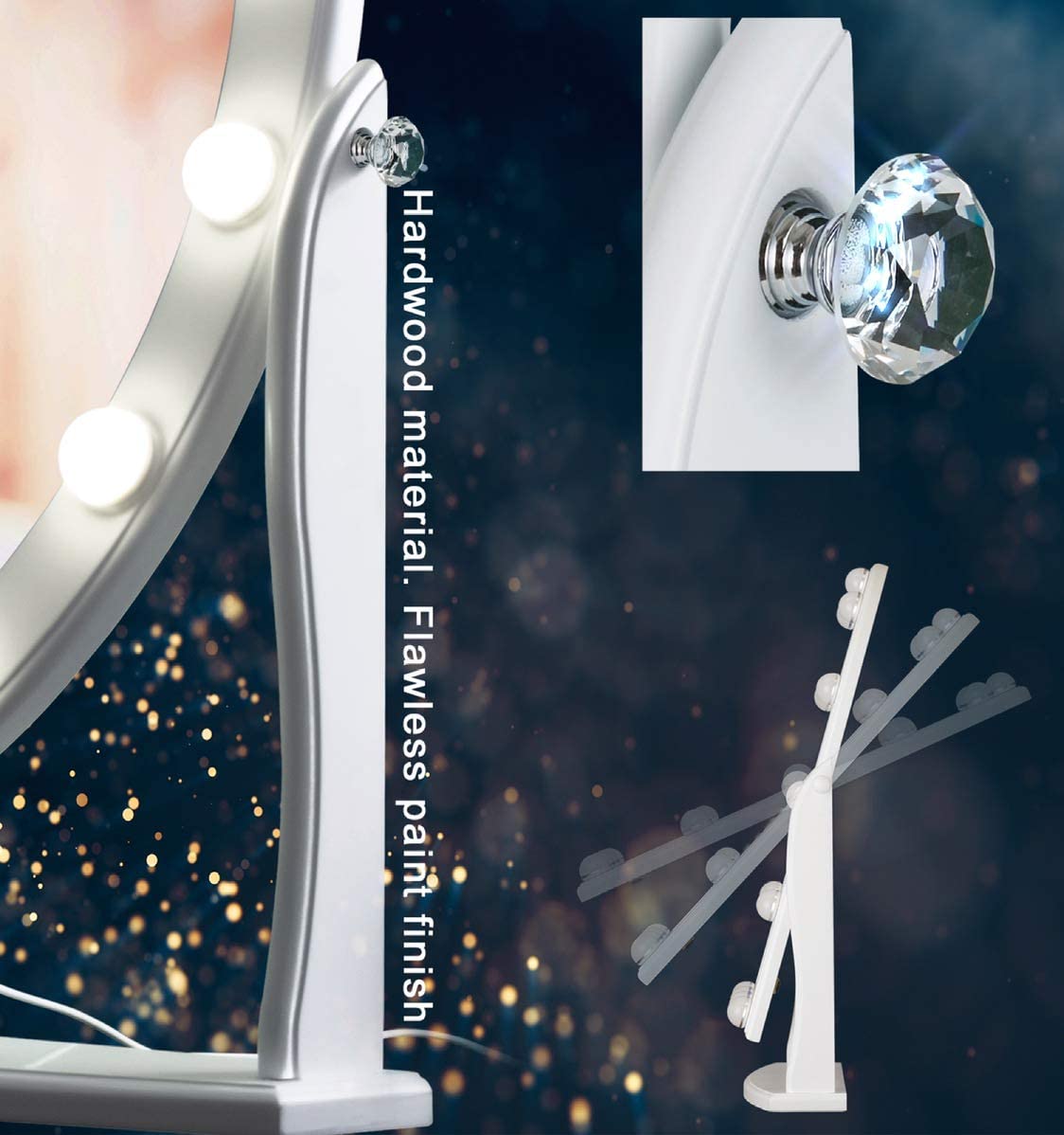 Hollywood Lighted Vanity Makeup Mirror