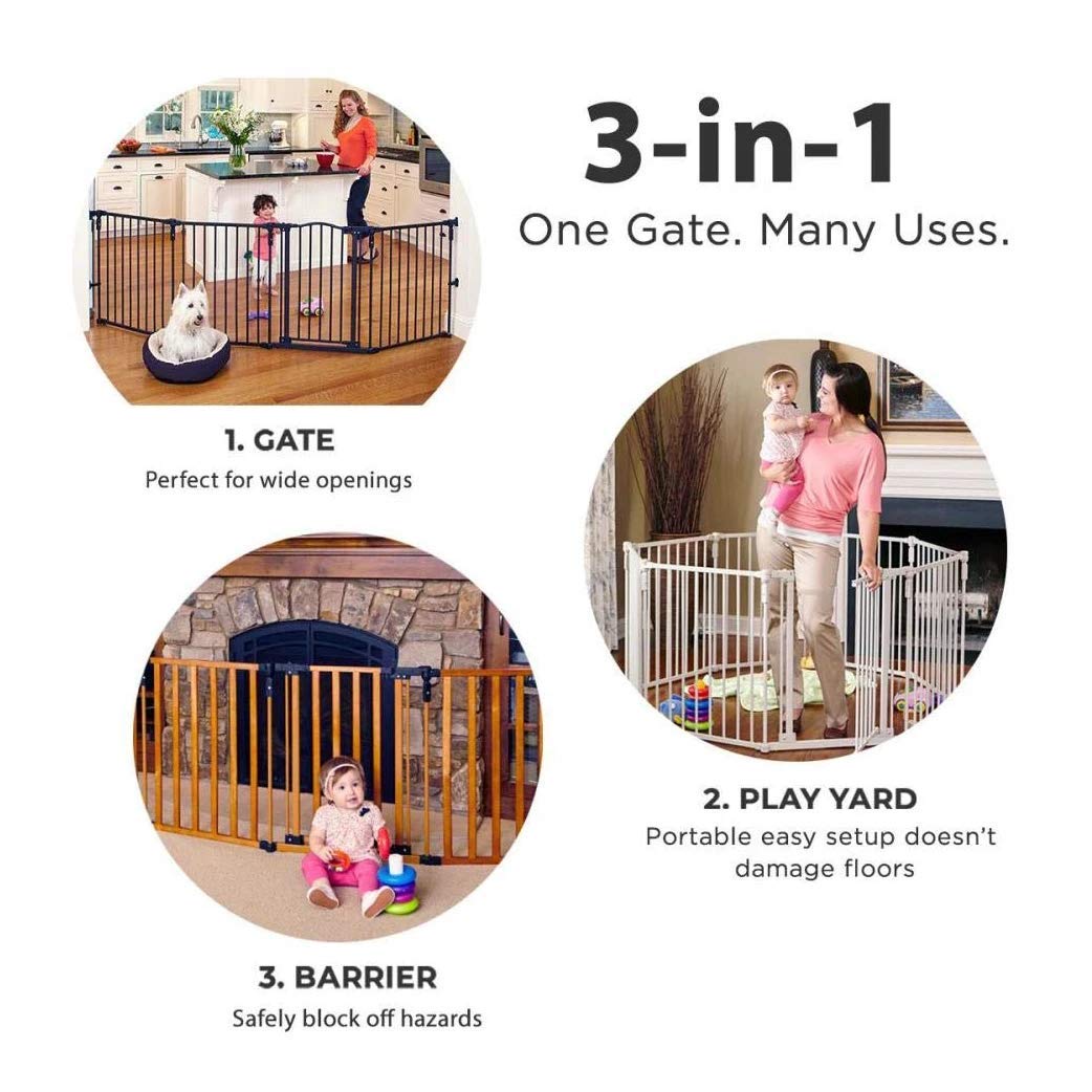 3-in-1 Super Wide Adjustable Baby Safety Gate