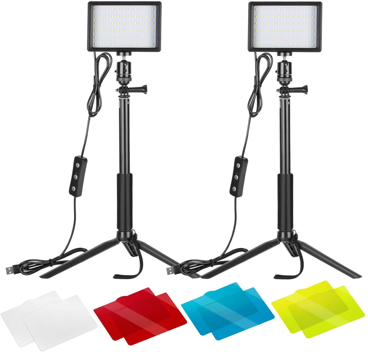 Dimmable USB LED Video Light with Adjustable Tripod Stand