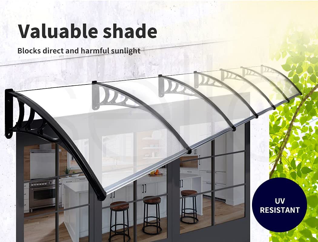 Window Door Awning Outdoor Canopy UV Patio Rain Cover DIY 1M X 6M