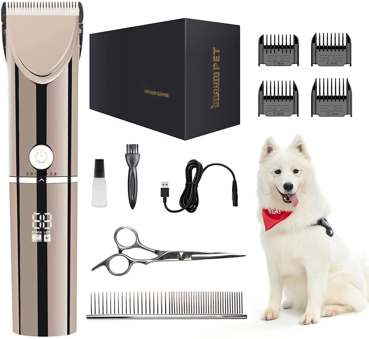 Dog Clippers for Grooming Cordless Pet Hair Clipper Professional Trimmer Supplies