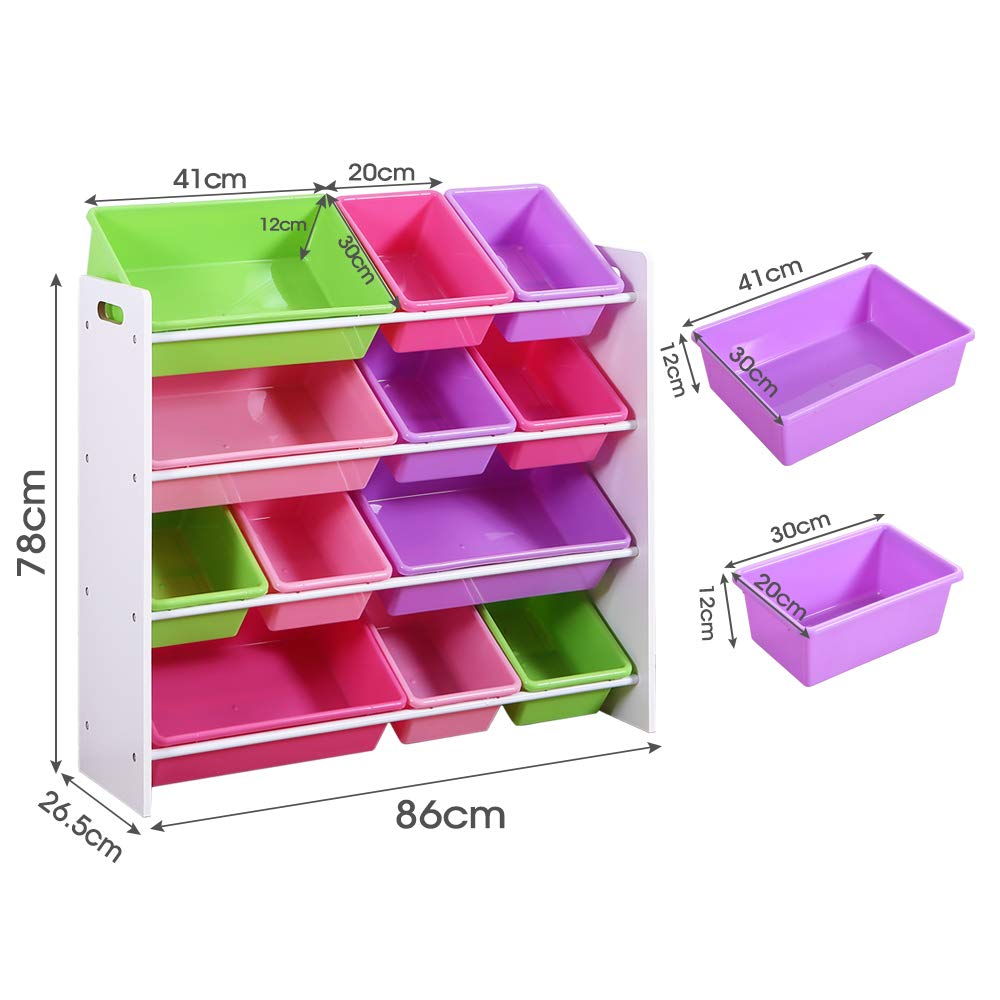 Kids Toy Box Bookshelf Organiser