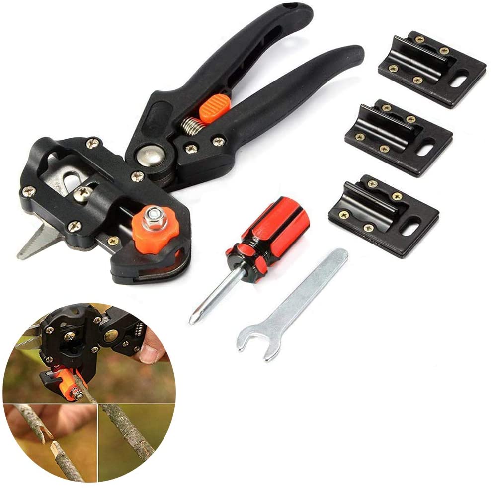 Professional Garden Grafting Pruning Pruner Cutting Tools, Fruit Tree Grafting Kit Shear Scissor for Plant/Branch/Twig/Vine/Fruit Tree - (U-Cut & V-Cut & Ω-Cut)