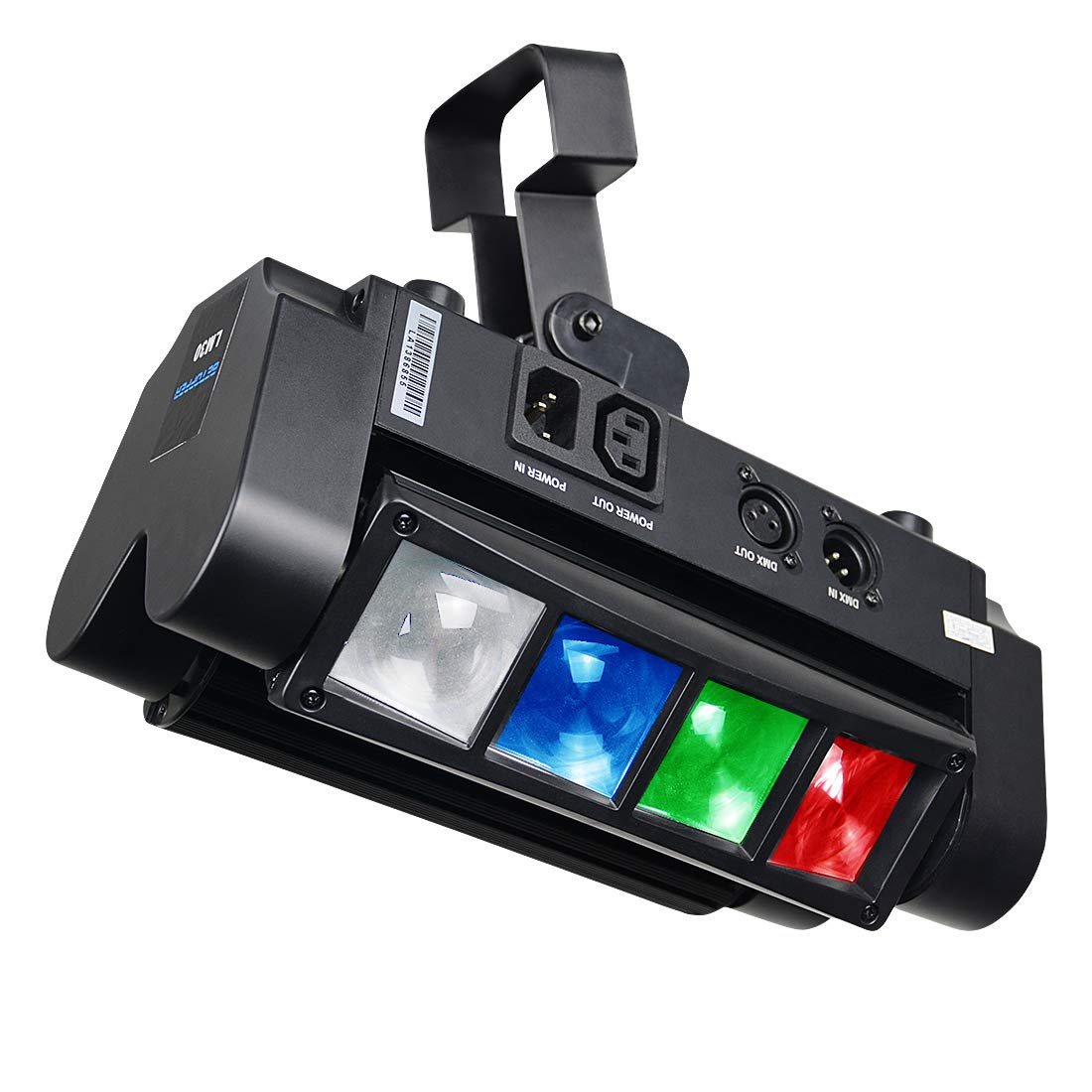 Party Lights DJ/Disco Lights, 8x3W Mini Spider Moving Head LED Beam Stage Light RGBW, Sound Activated/DMX-512 Control for Party, bar, Celebration, Concert, Club