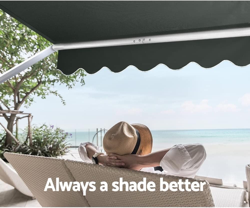 Window Fixed Pivot Arm Awning Outdoor Blinds Retractable Canopy1.5X2.1M