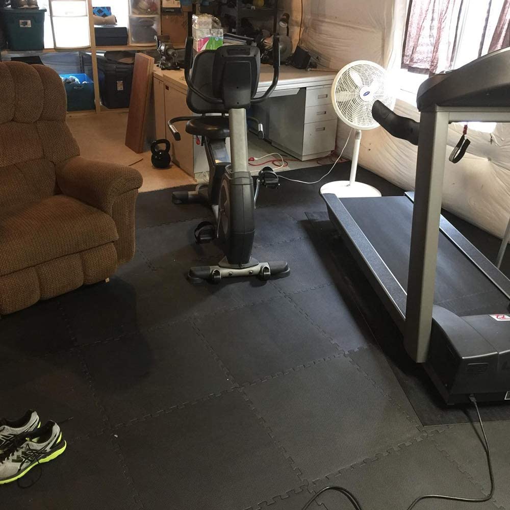 Thick Puzzle Exercise Mat 10mm with EVA Foam Interlocking Tiles