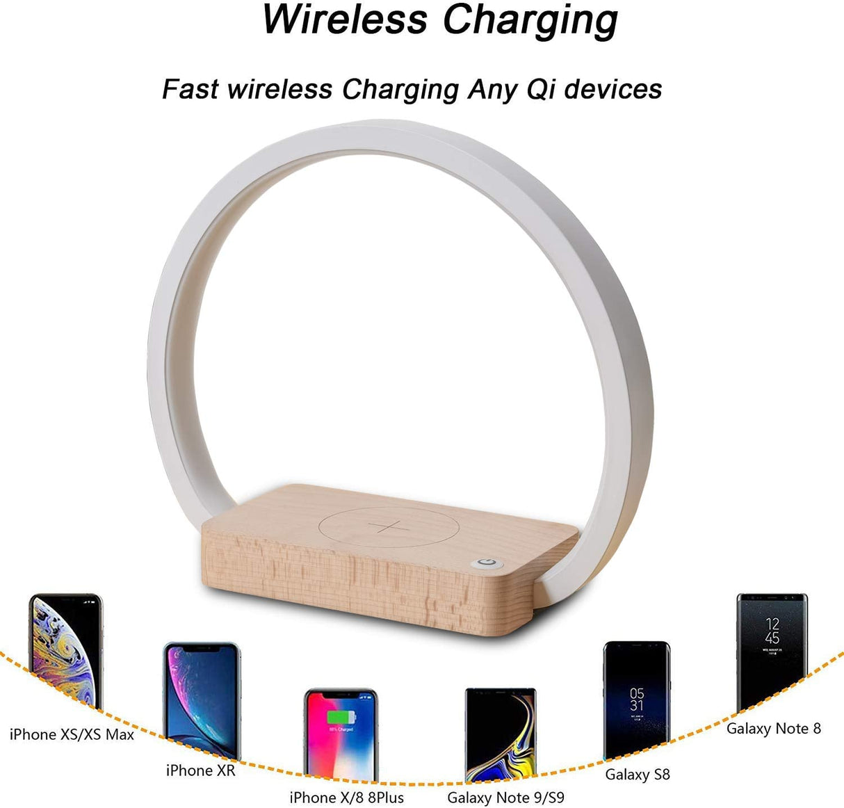 Bedside Light with Wireless Charger