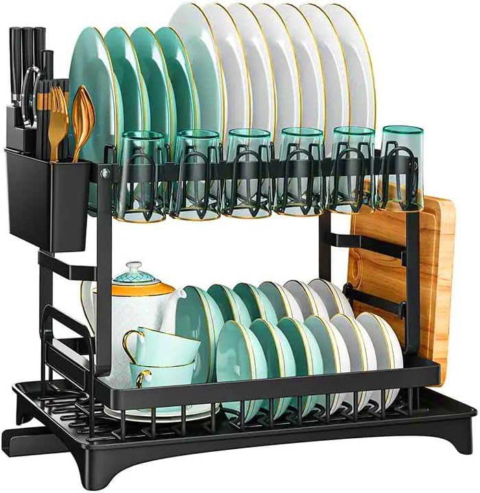 Kitchen Storage Rack, Multifunctional Dish Rack, Tableware Storage Rack, Tableware Drain Rack, Kitchen Utensil and Dish Storage, Chopstick Storage, Knife Holder, Cup Holder