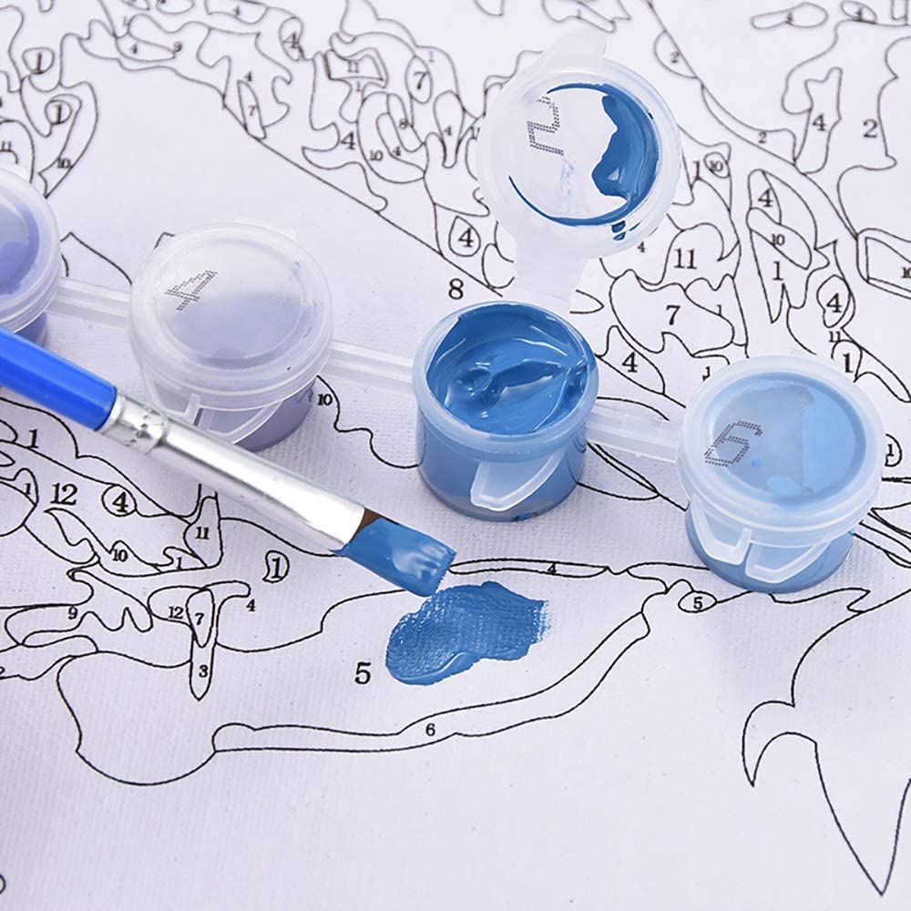 DIY Seaside Town Oil Painting