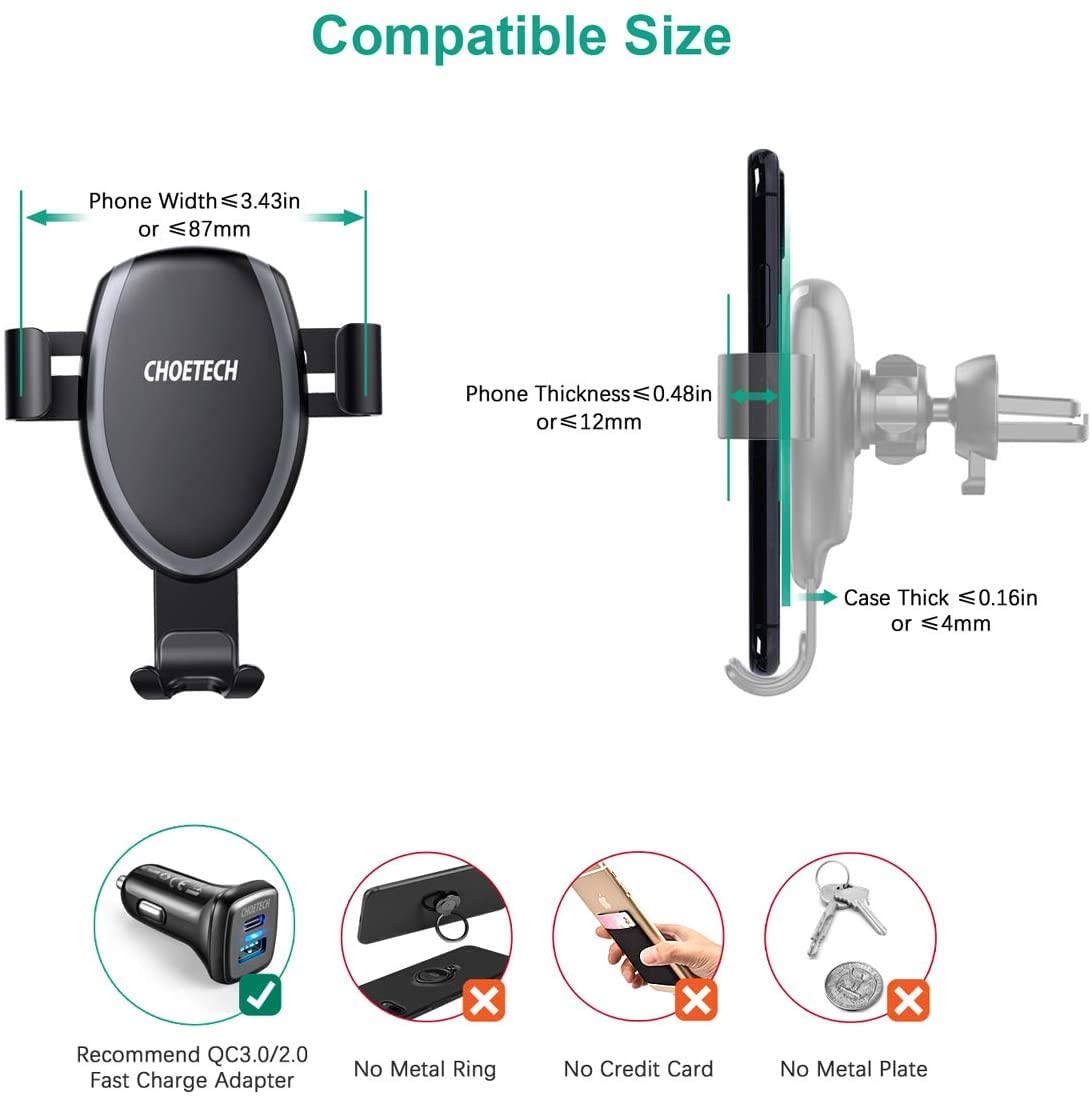 Fast Wireless Car Charger Mount