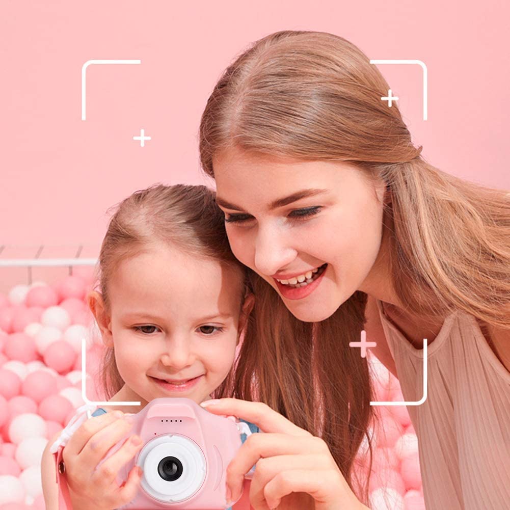 Kids Digital Camera for Boy Girls Age 3-10, Toddler Cameras Mini Cartoon Rechargeable Video Camera with 2 Inch IPS Screen and 32GB SD Card Child Camcorder Toy Kid’s Birthday