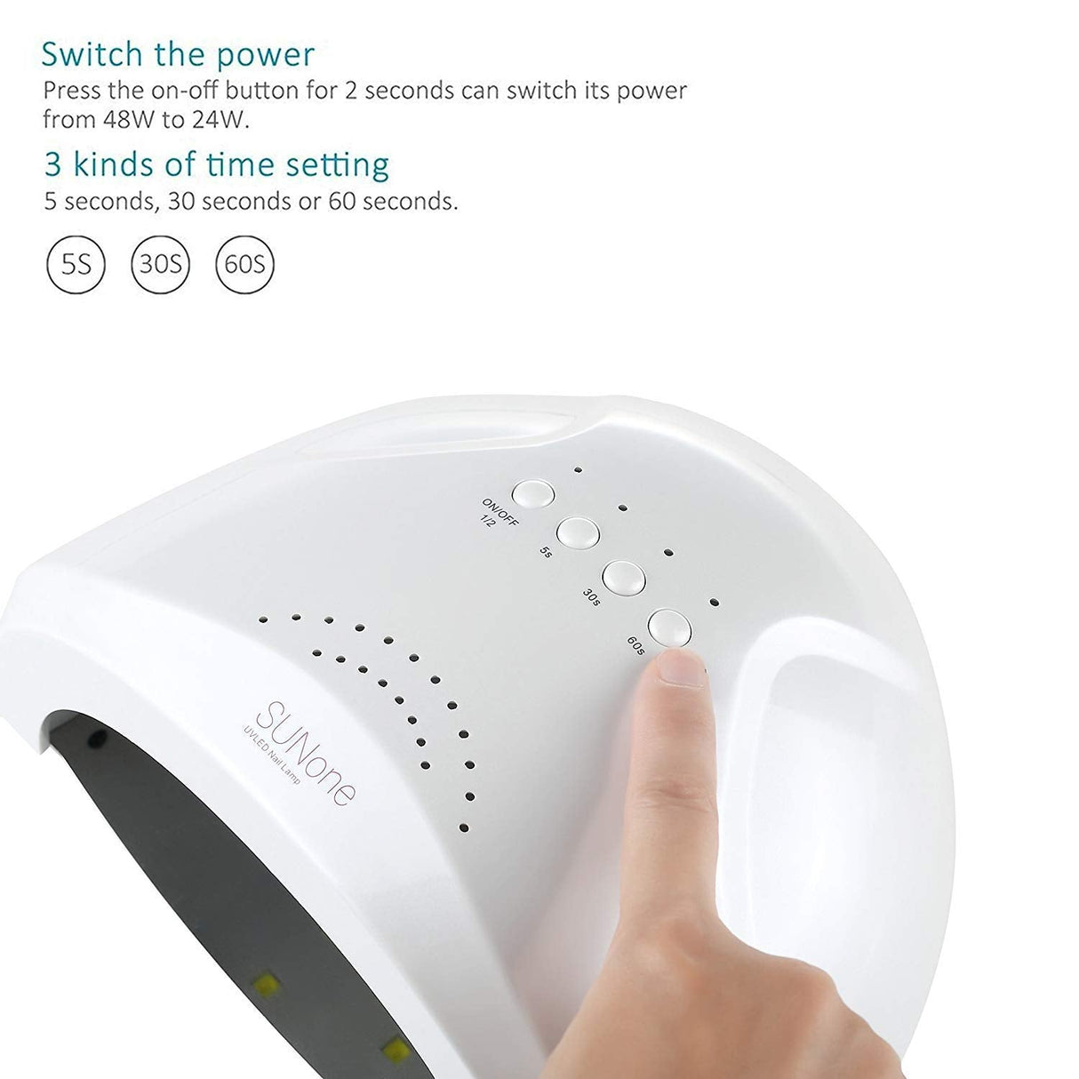 Vishine Gel Nail Polish Starter Kit with 48W SUNOne UV LED Nail Lamp Speed Dryer Manicure Tools 6 Pretty Colors Gel Polish Base and Top Coat