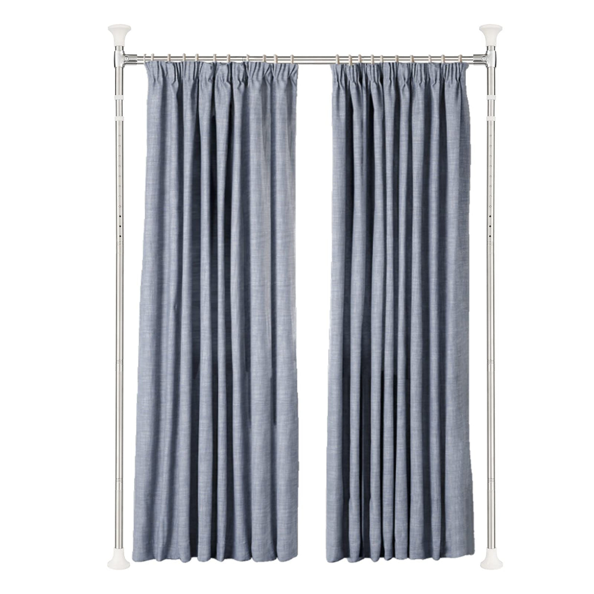 Curtain Divider Stand - 48 to 72 inches Expandable Room Divider,Damage Free Freestanding Vertical Tension Stand