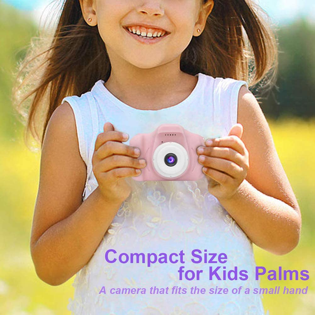 Kids Digital Camera for Boy Girls Age 3-10, Toddler Cameras Mini Cartoon Rechargeable Video Camera with 2 Inch IPS Screen and 32GB SD Card Child Camcorder Toy Kid’s Birthday