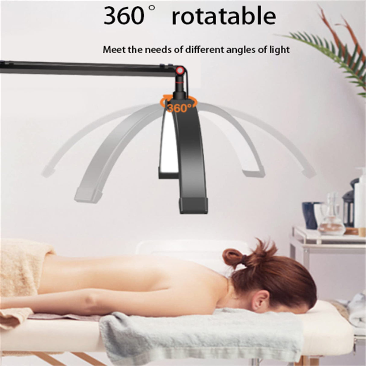 Led Half Moon Lash Light for Lash Extension,Beauty Desk Lamp,lash Lamp with Color Dimmable,U-Shaped Lashes Lights for Lash Extensions Skincare Facial Salon Eyebrows Makeup,30W