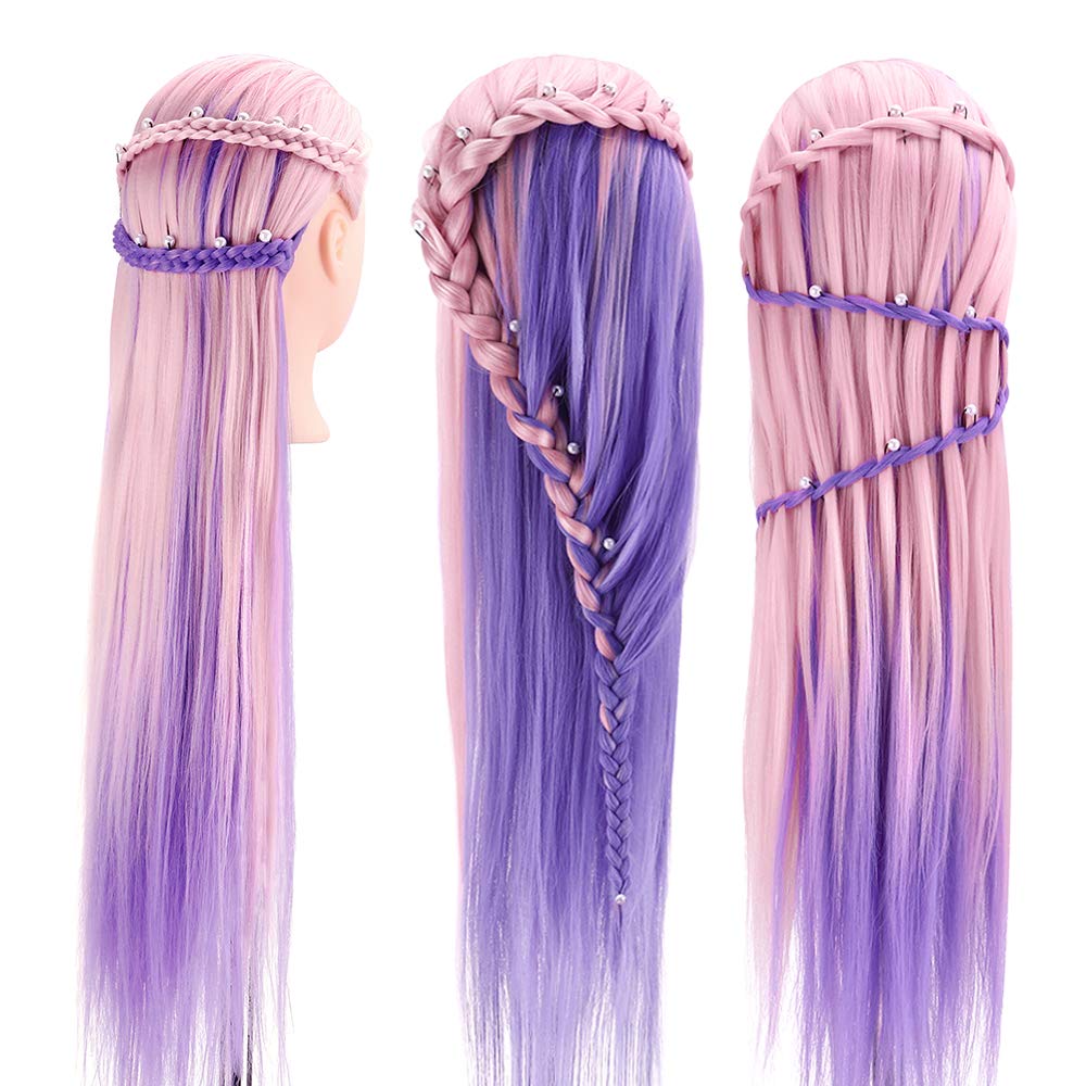 29-Inch Pink & Purple Synthetic Training Head with Clamp