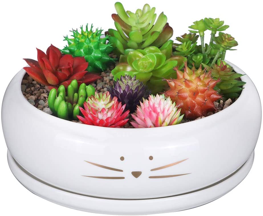 8 Inch Large Cute Cat Planter Pots