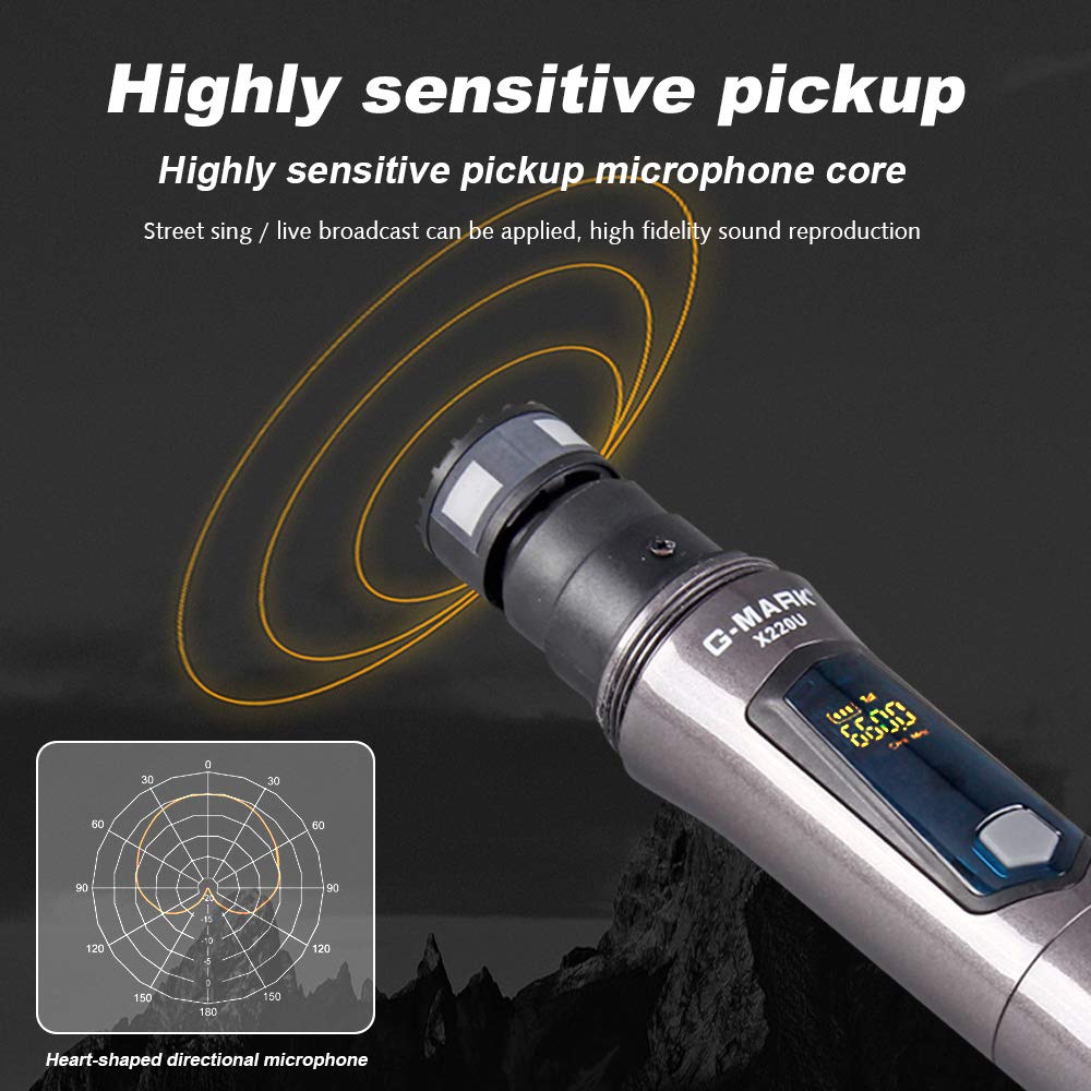 G-MARK X220U Rechargeable UHF Wireless Microphone
