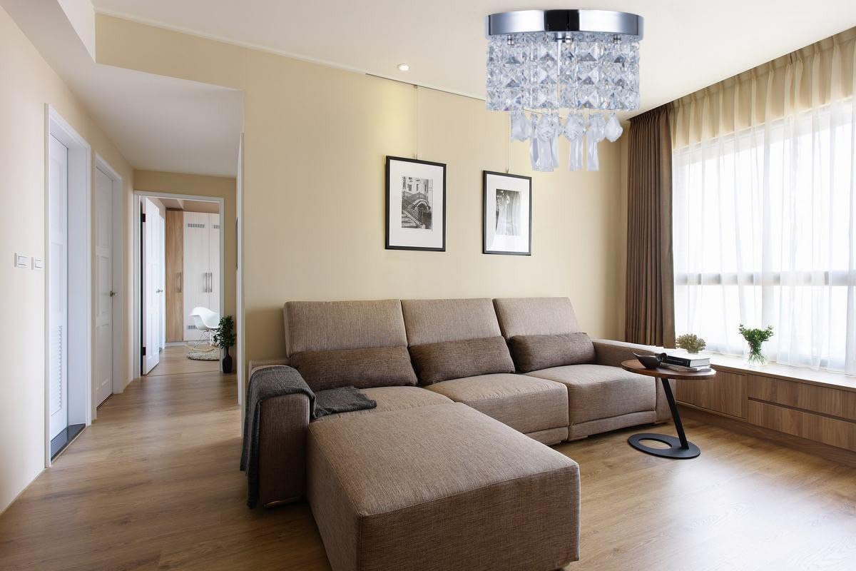 Crystal Chandelier,Chandeliers Ceiling Lights,Modern Chandelier Lighting Fixture that holds 3 E14 light for Bedroom,Living Room, Hallway,Bar