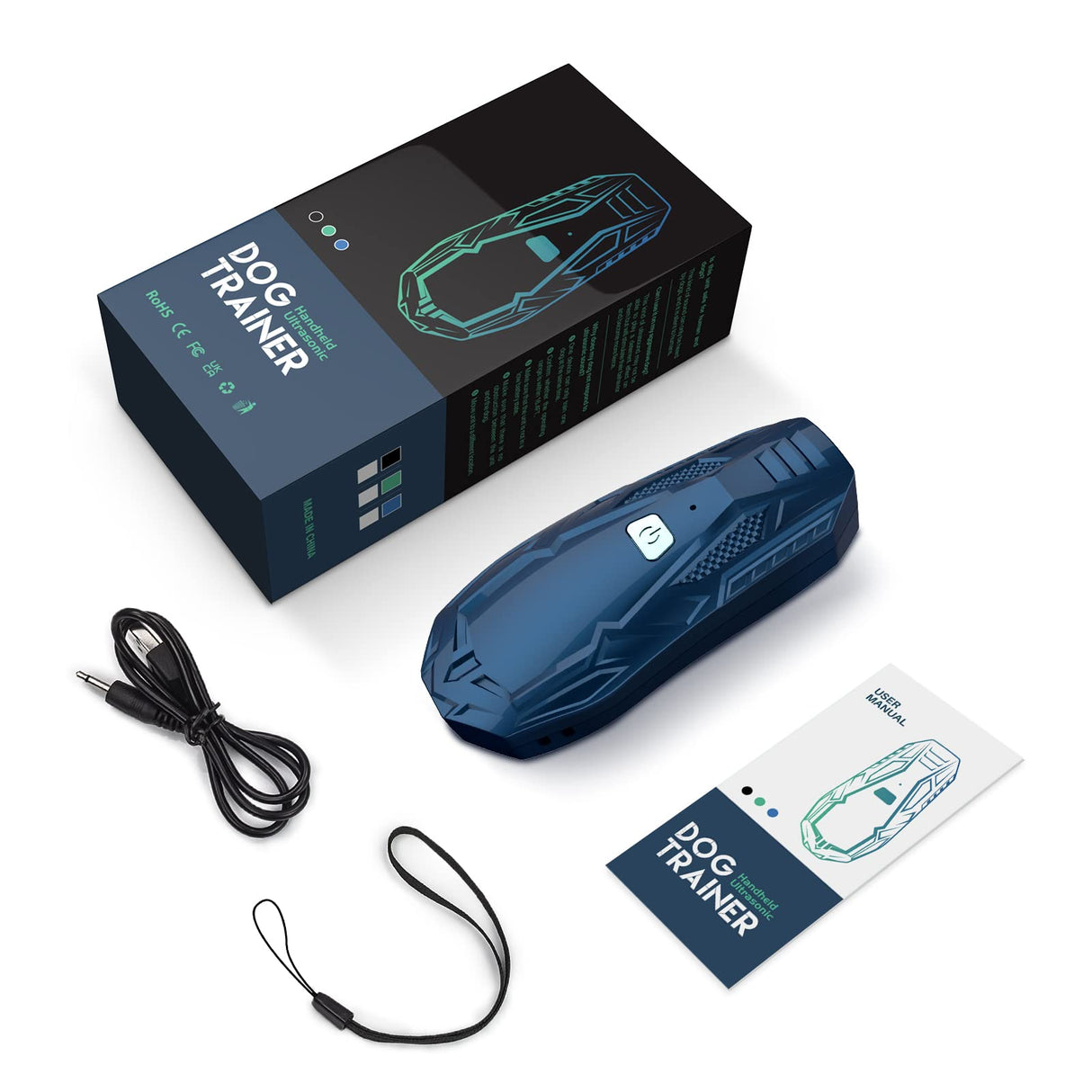 Anti Barking Device, Handheld Ultrasonic Dog Barking Control Devices 16.4Ft Rechargeable Dog Barking Deterrent Device Dog Training Stop Barking No Bark Safe for Dog Indoor Outdoor Anti-Barking Device