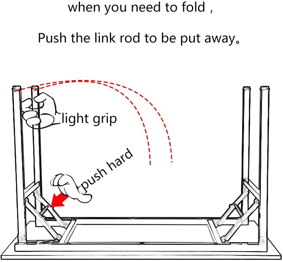 Folding Desk for Home Office 100cm Length Modern Folding Table Computer Desk No Install Needed