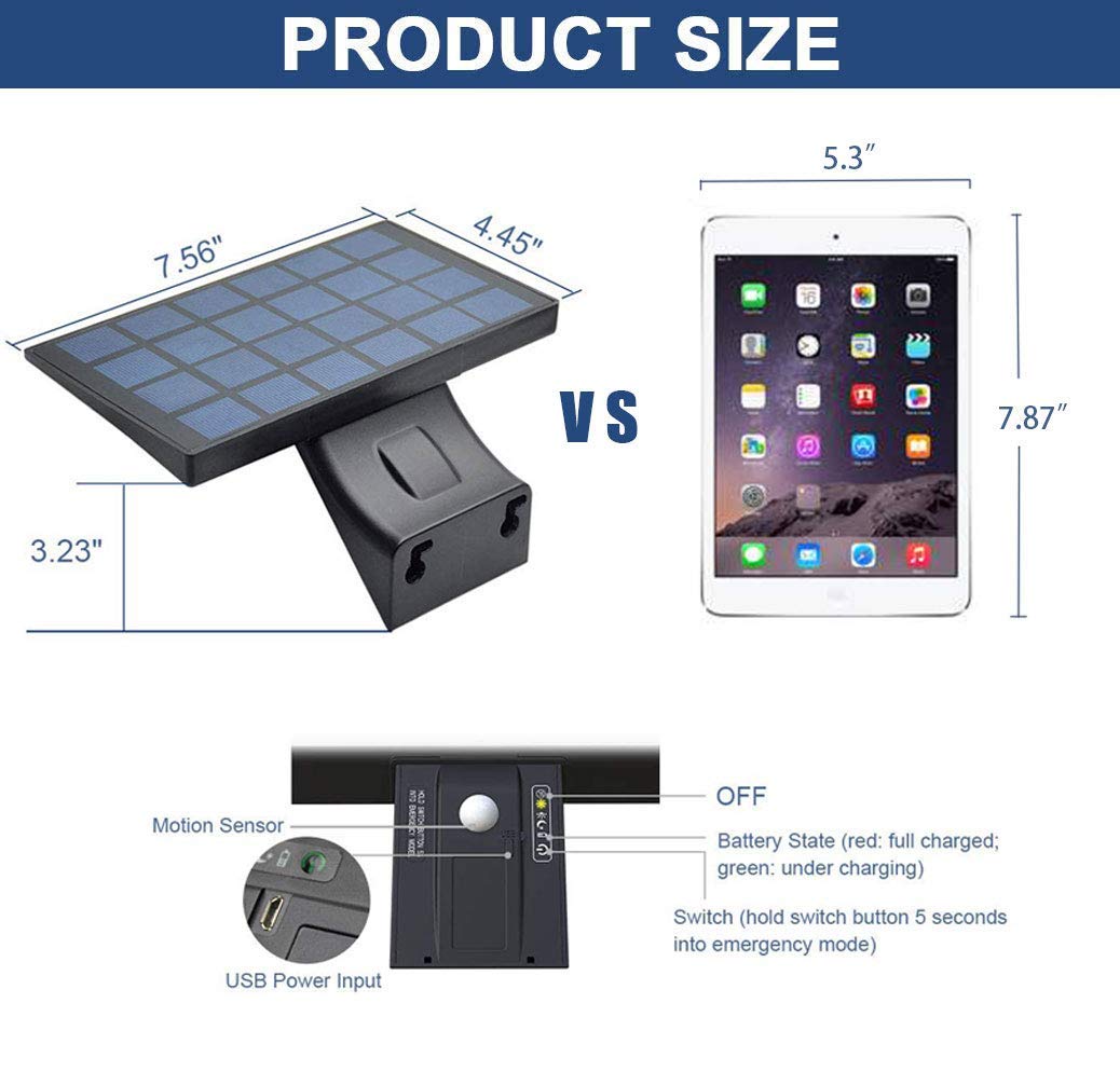 Solar Flood Lights Outdoor Motion Sensor