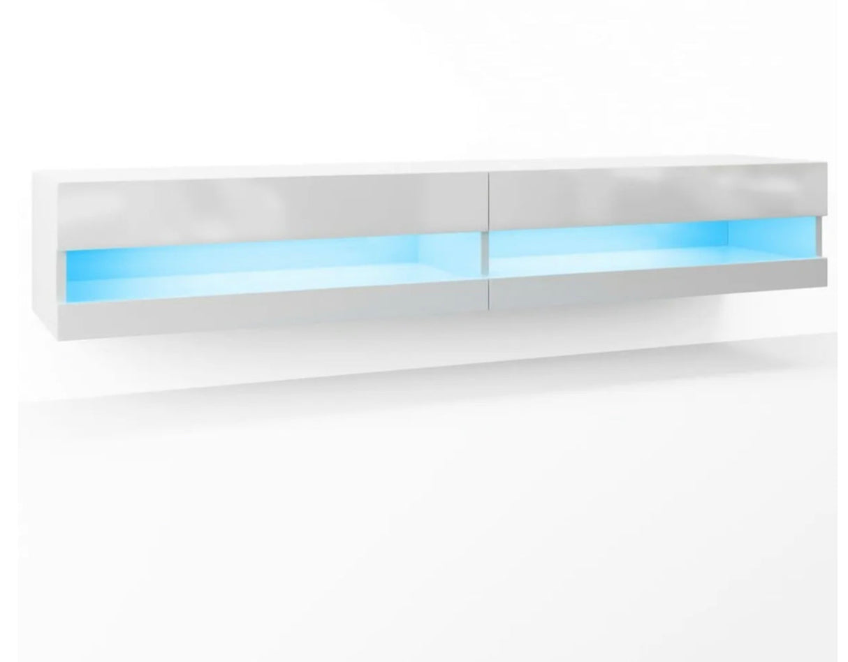 180cm Floating TV Stand Cabinet Wall Mounted Entertainment Unit with LED Lights