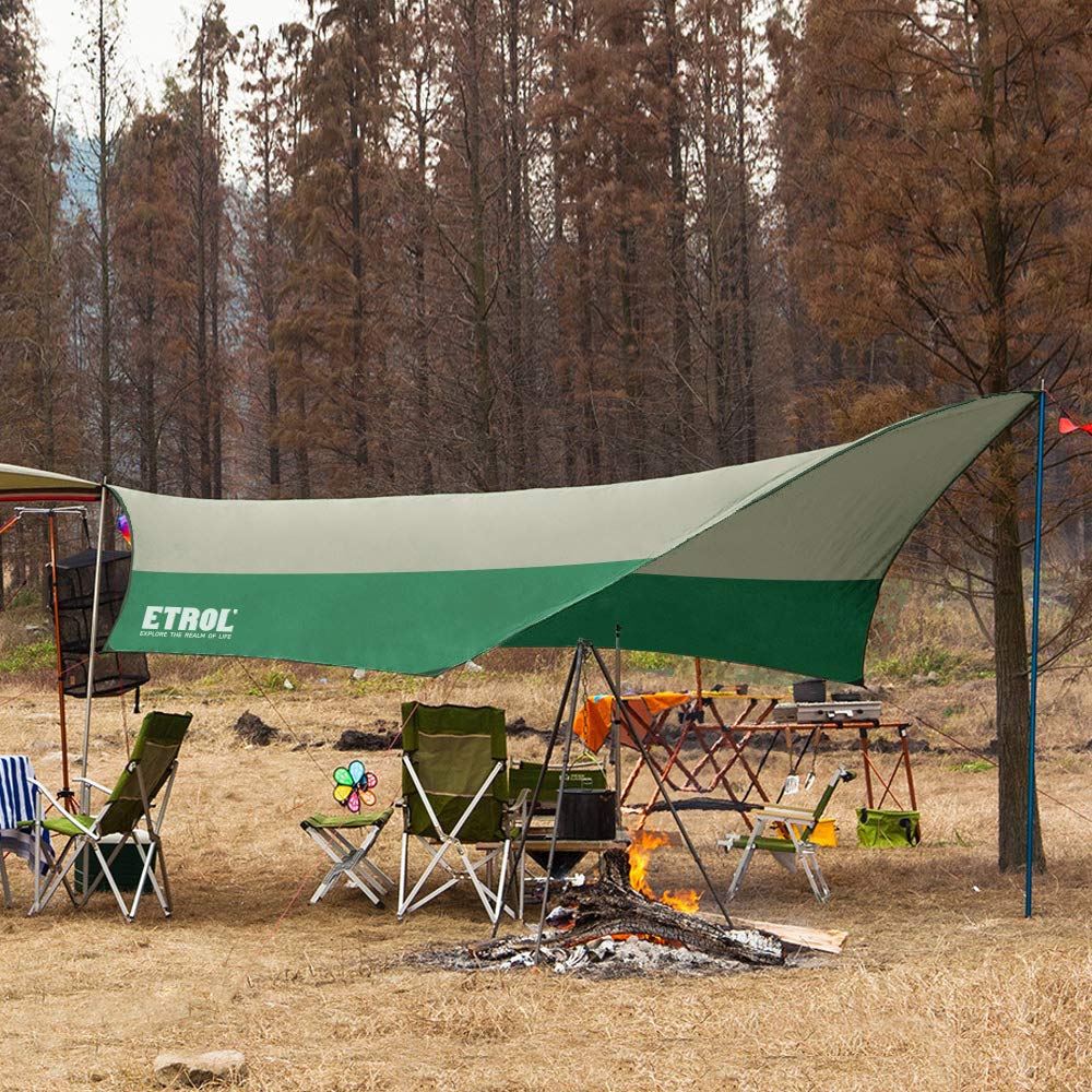 Waterproof Camping Hammock Tarp - 5 in 1 Multifunctional Rain Fly for Tent