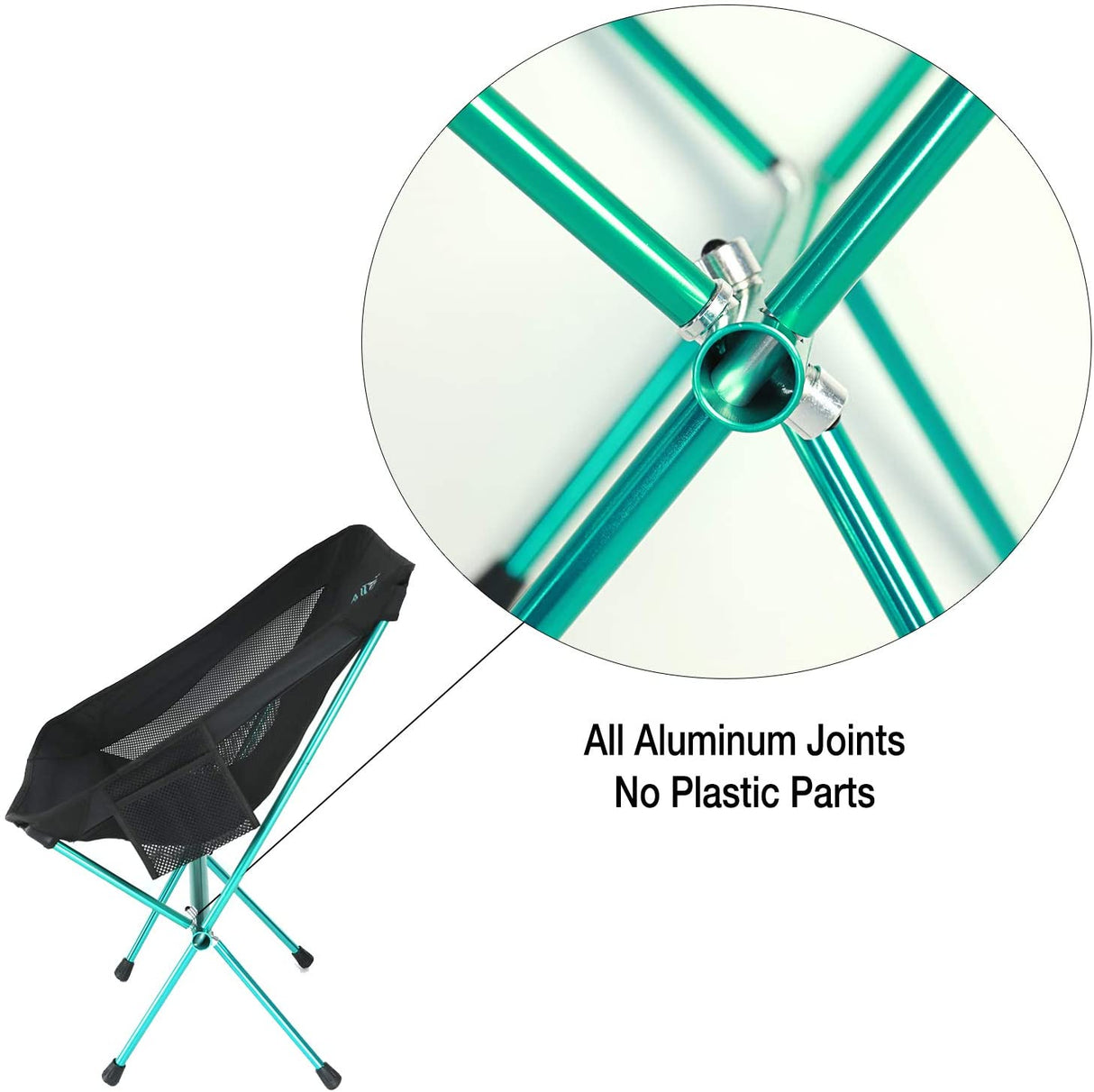 FE Active Folding Camping Chair - Compact, Lightweight & Portable Outdoor Chair. Great Camping Chairs for Adults & Kids. Ideal Travel, Backpacking, Fishing & Beach Gear