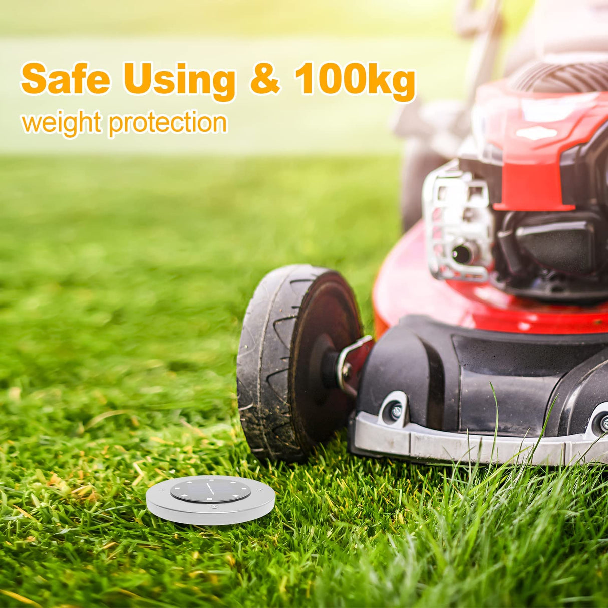 12 Pack Solar Garden Light, Waterproof Solar Ground Disk Light, Outdoor Garden LED Solar Ground Lights for Pathway/Patio/Walkway/Path/Driveway/Lawn/Landscape Lighting (White)