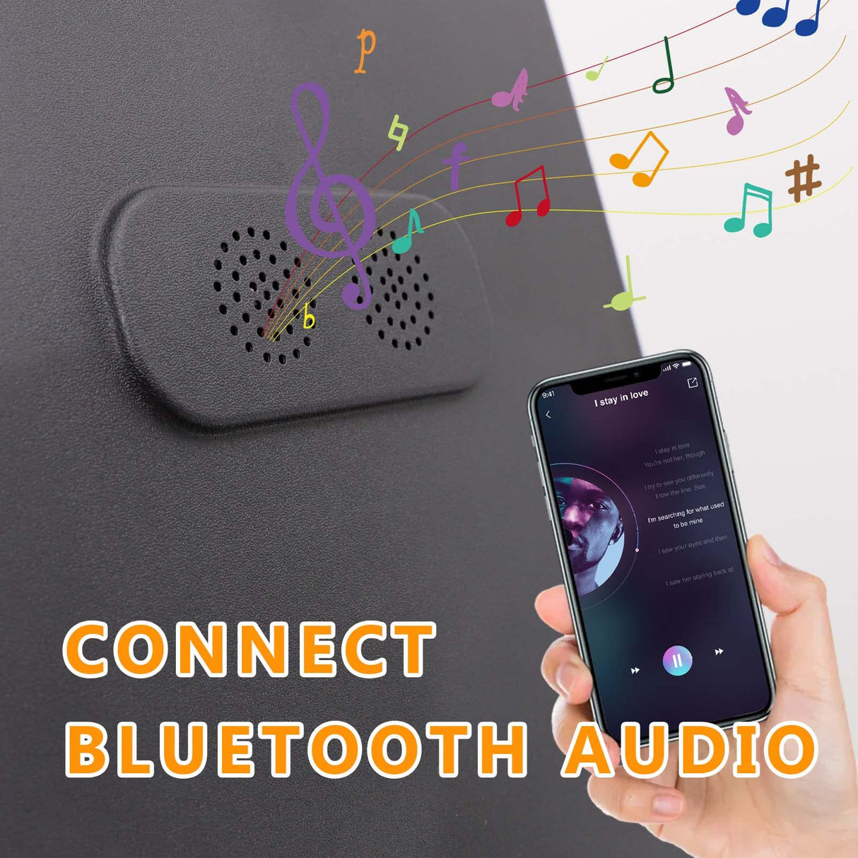 White Hollywood Vanity Mirror with Lights 9 Dimmable Bulbs Wireless Charger Bluetooth Speaker Makeup Mirror with Smart Touch Control for Glam Room Bedroom Detachable 10X Magnification