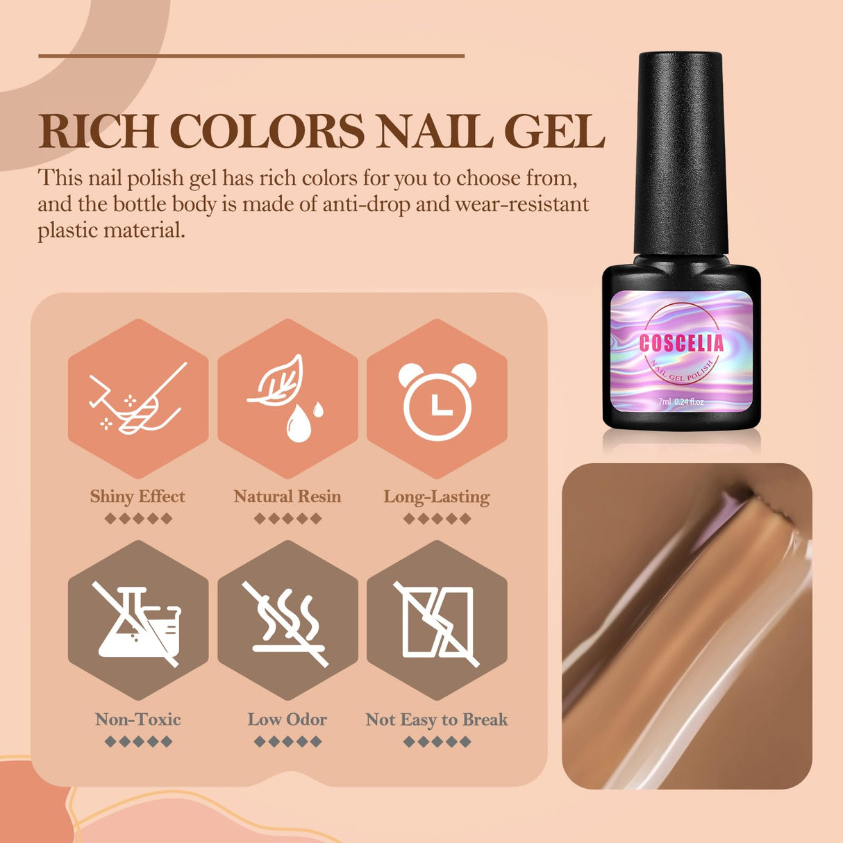Gel Nail Starter Kit with U V Nail Light 6 Colors Gel Nail Polish Purple Pink Color with Base Coat Glossy Coat Gel Nail Rhinestone Decoration Manicure Tools for Nail Salon DIY at Home