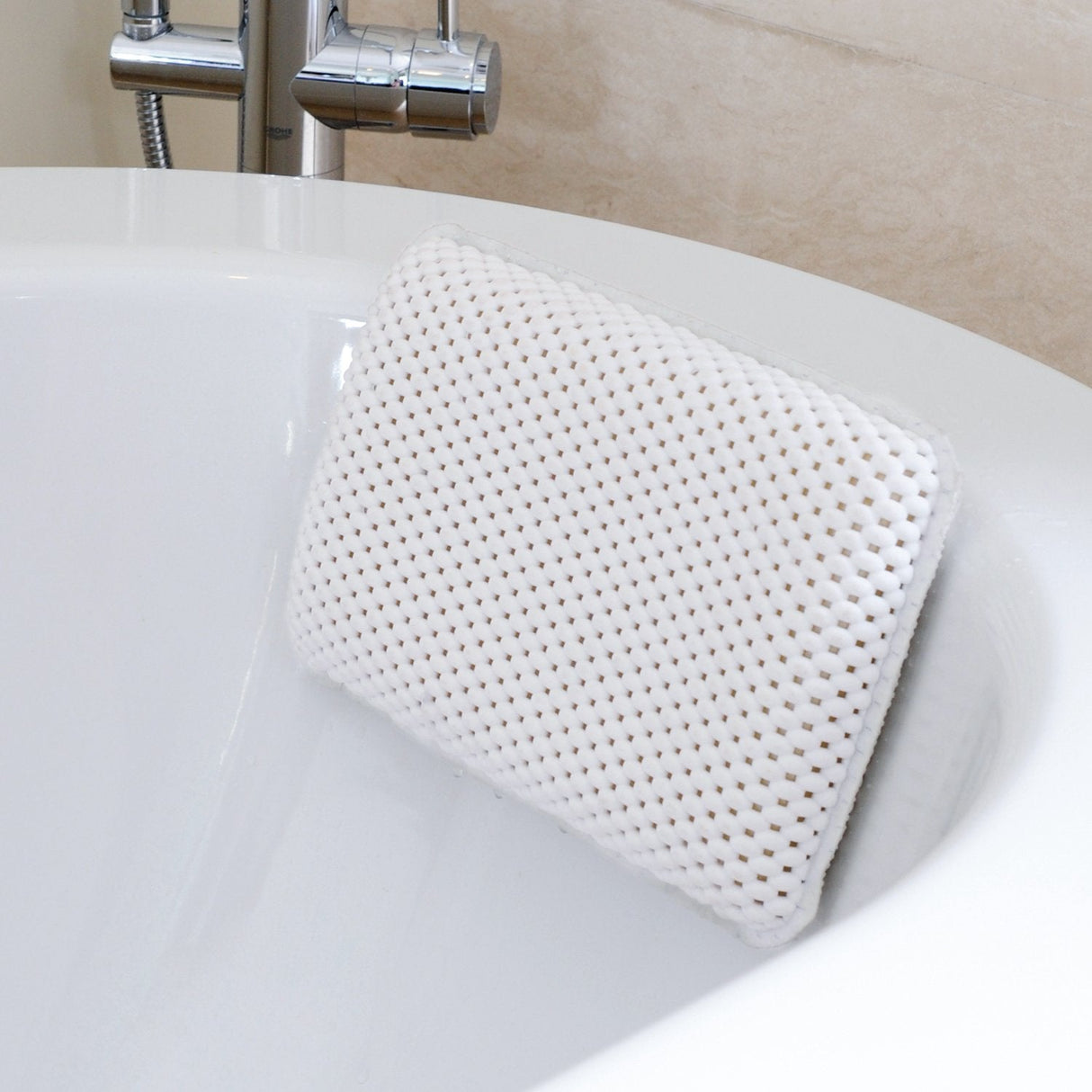 Bathtub Pillow, Neck & Back Support, Bath and Spa Head Rest Pillow with Suction Cups