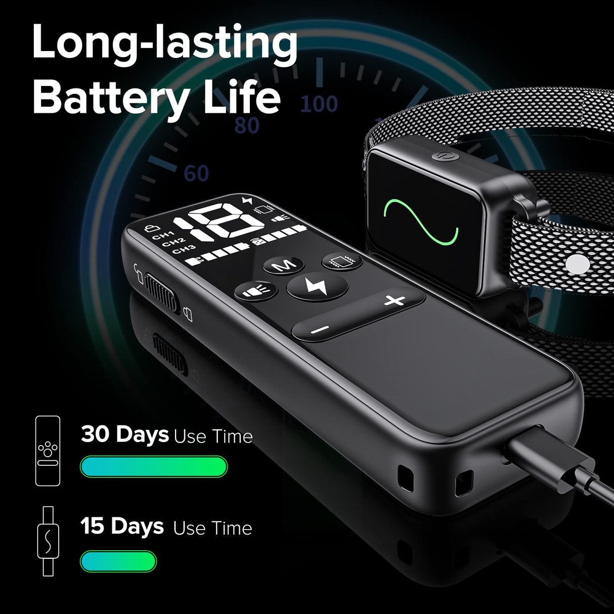 Dog Training Collar, Rechargeable Shock Collar for Dogs with Vibration, Electric Shock, Beep, Security Lock, Remote and Waterproof for Small, Medium, Large Dogs