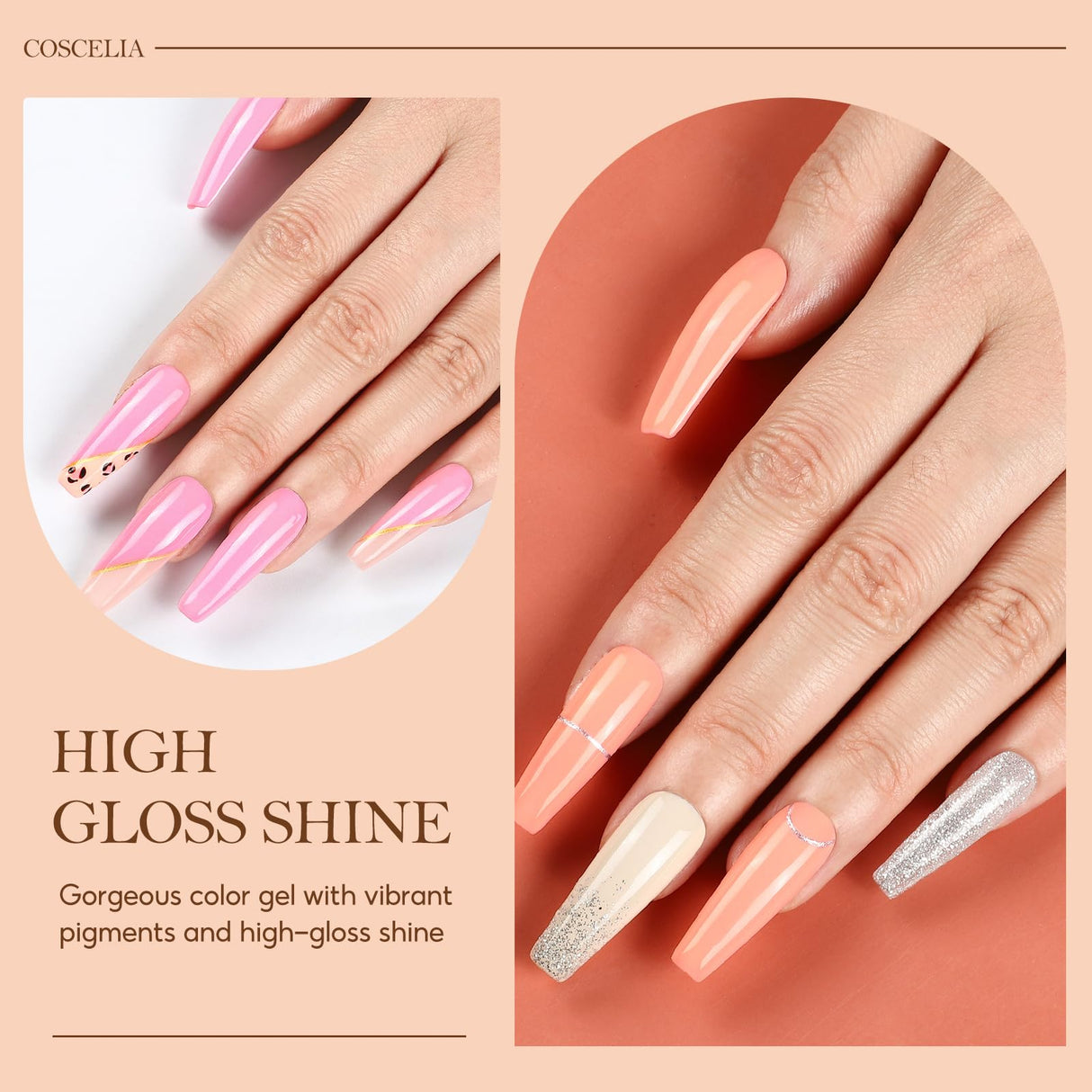 Gel Nail Starter Kit with U V Nail Light 6 Colors Gel Nail Polish Purple Pink Color with Base Coat Glossy Coat Gel Nail Rhinestone Decoration Manicure Tools for Nail Salon DIY at Home