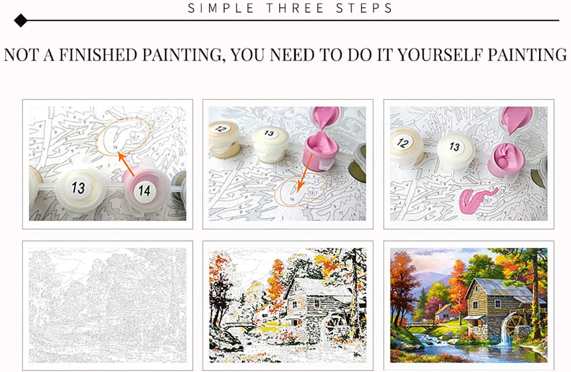 DIY Seaside Town Oil Painting