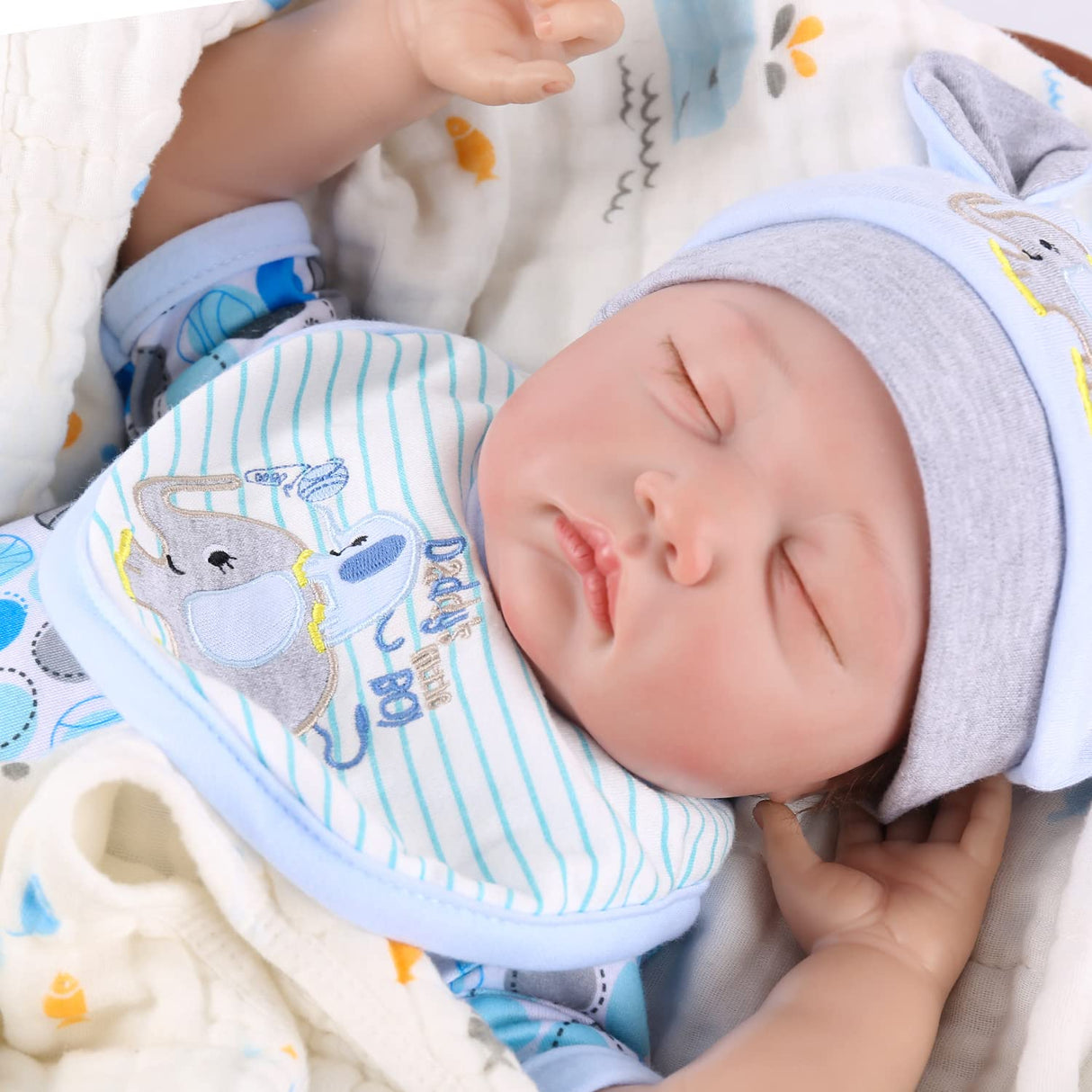 Sleeping Reborn Baby Doll, 22 Inch Lifelike Baby Doll Boy