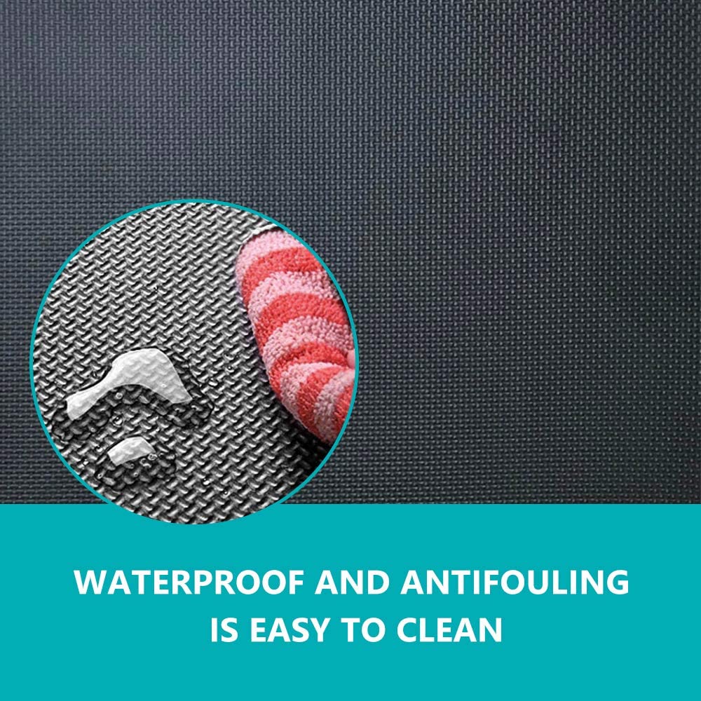 Thick Puzzle Exercise Mat 10mm with EVA Foam Interlocking Tiles, Protective Gym Flooring Mat for Exercise, MMA, Gymnastics and Home Gym (Black & White 6 Pack)