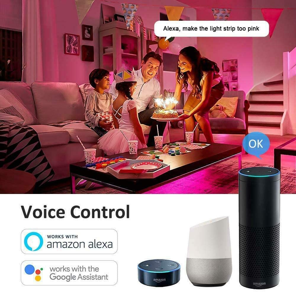 Bluetooth LED Strips Lights-Waterproof 10m-Alexa