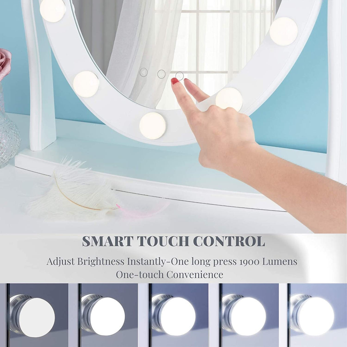Hollywood Lighted Vanity Makeup Mirror