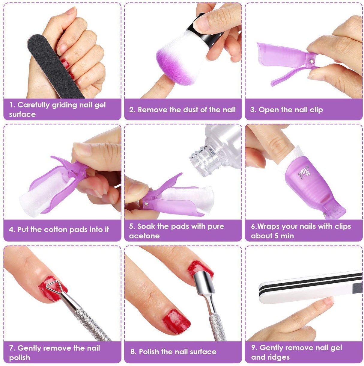 Nail Polish Gel Remover Tools Kit