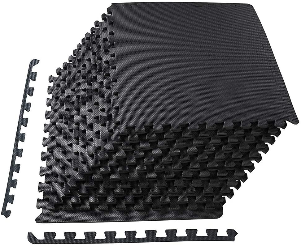 Thick Puzzle Exercise Mat 10mm with EVA Foam Interlocking Tiles