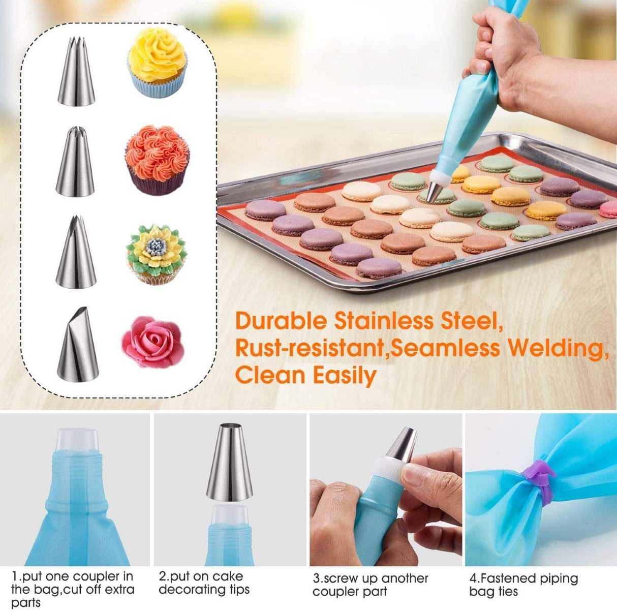 Silicone Baking Mat Macaron Mat Kit (16pcs Set)